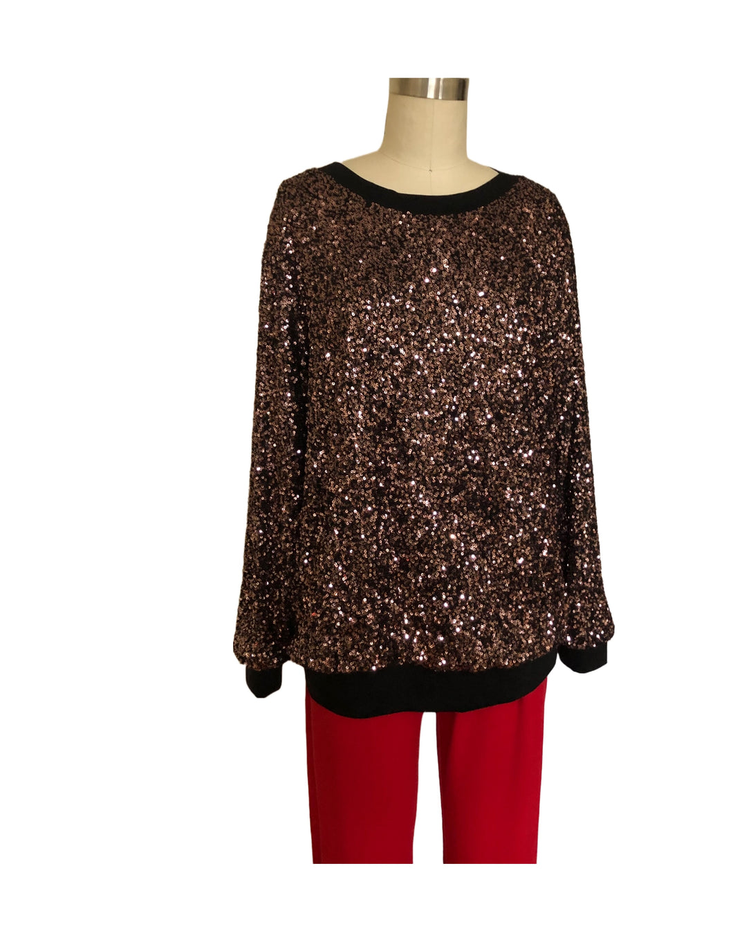 Sequin T-Shirt - Style #1235K (Gold/Black)