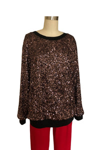 Sequin T-Shirt - Style #1235K (Gold/Black)