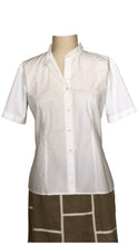 Short Sleeve Mandarin Collar Shirt (White) Style #147SK