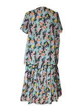 Printed Floral Pleated Tunic and Skirt Ensemble (Green-Multi) - Style #2422SK