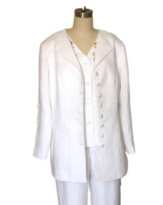 Classic Linen Jacket - Style #1901K (White)