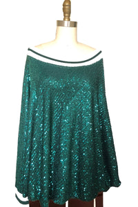 Sparkle Sequin Power Cape - Style #  2419SK  (Green/White)