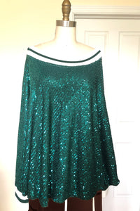 Sparkle Sequin Power Cape - Style #  2419SK  (Green/White)