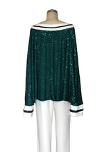 Sparkle Sequin Power Cape - Style #  2419SK  (Green/White)