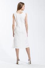 Classic A-Line Sleeveless Dress (White) Style 8088K