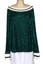 Sparkle Sequin Power Cape - Style #  2419SK  (Green/White)