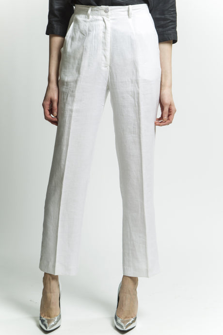 Classic Linen Pants - Style #106K (White)